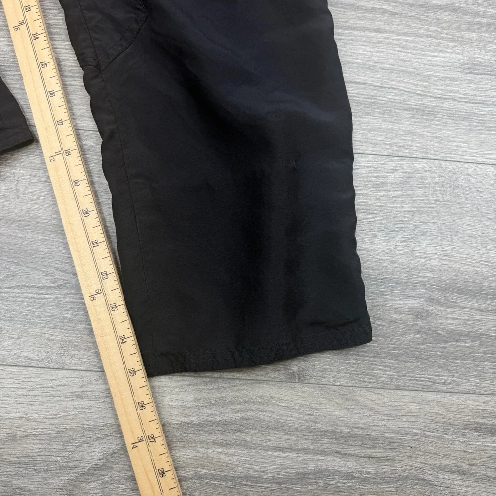 Tory Burch Pants Womens 12 Black Cargo Silk Cropped Relaxed High Rise Utility